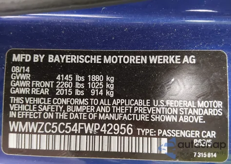 2015 Mini Countryman Cooper S z USA, uszkodzony, nr VIN WMWZC5C54FWP42956